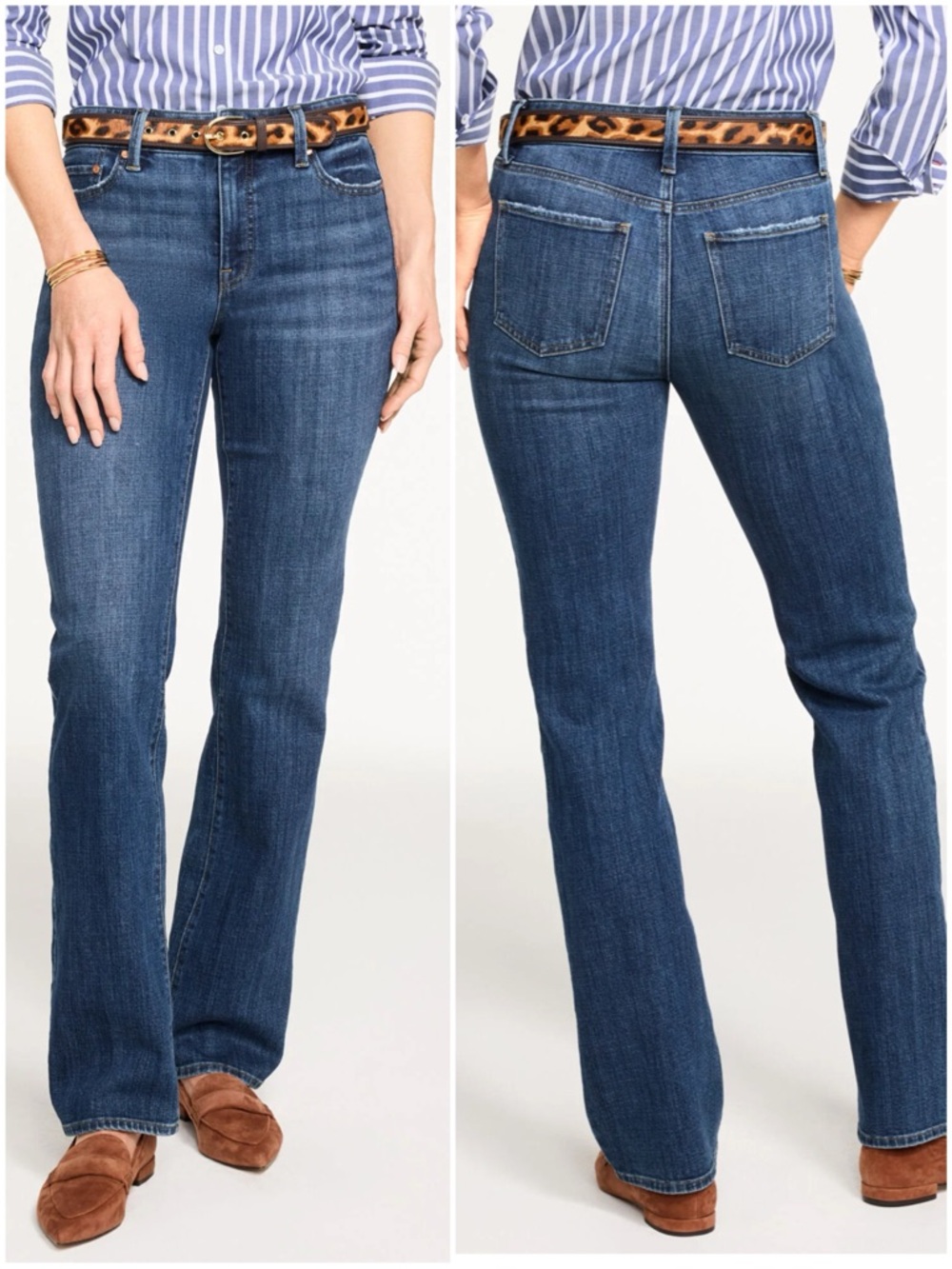 TALBOTS Women’s Size 10 Emma Wash Barely Boot High-Waisted Stretch Jeans